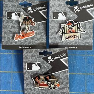 3 Tokidiki San Francisco Giants Pins